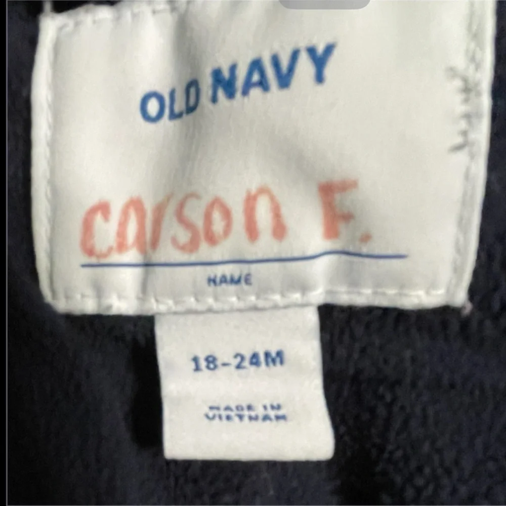 Old Navy Navy Blue and Red  Fleece Puffer Jacket